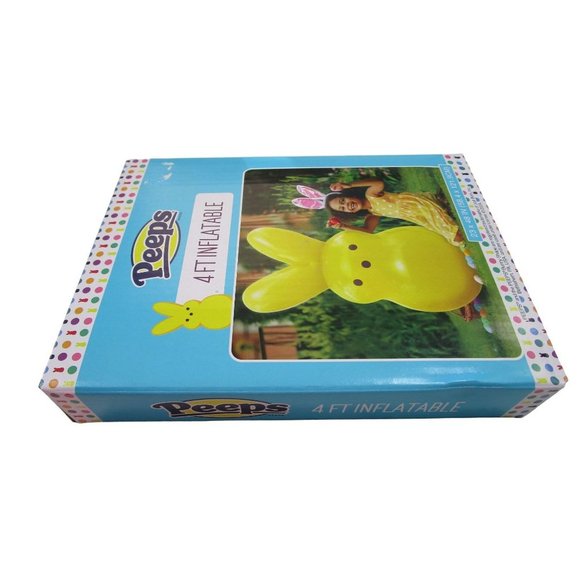 Yellow Easter Bunny Inflatable Classic Peep New 4ft Tall - Picture 7 of 13